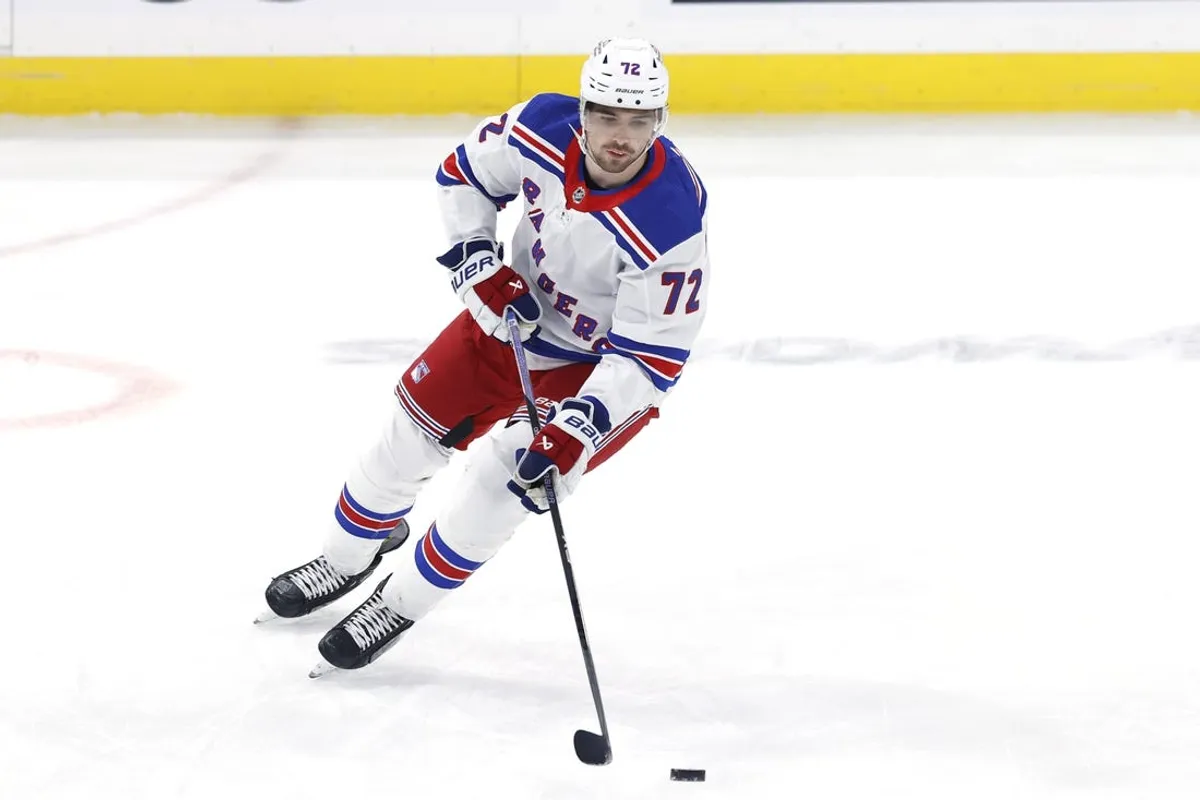 Rangers F Filip Chytil skates ahead of Game 5