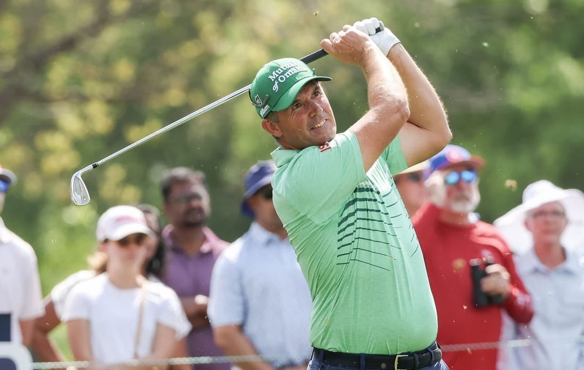 Chris DiMarco, Padraig Harrington lead Tradition with play halted